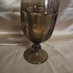 Vintage Chic Libbey Duratuff Gibraltar Mocha Brown Goblet MCM